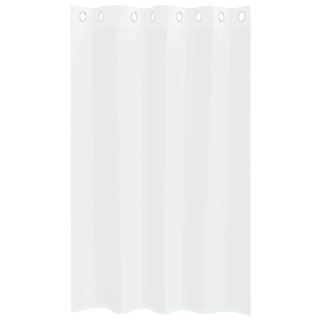 vidaXL Voile-Vorhang mit Vorhängen 2 pcs Weiß 175 x 140 cm Polyester