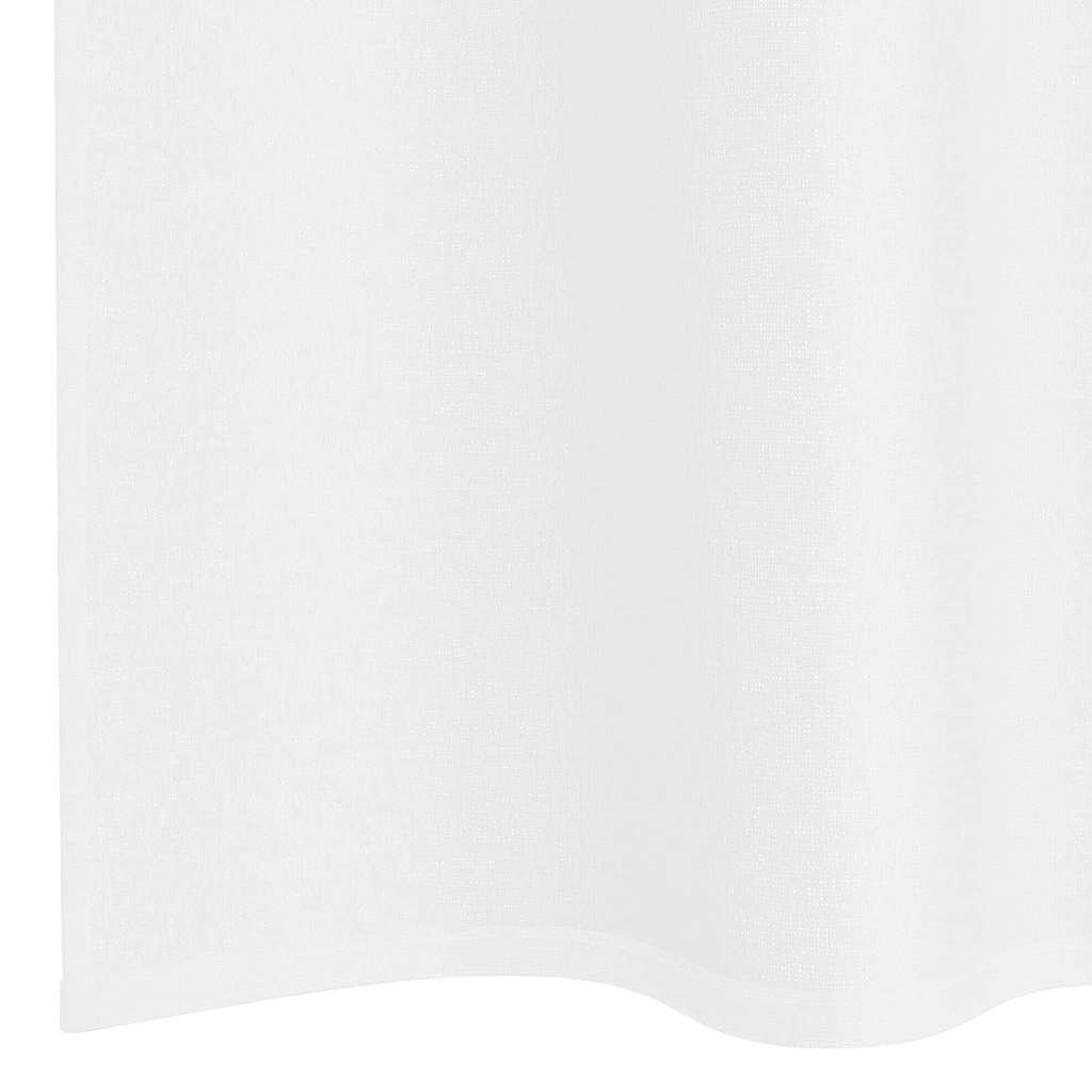 vidaXL Voile-Vorhang mit Vorhängen 2 pcs Weiß 225 x 140 cm Polyester
