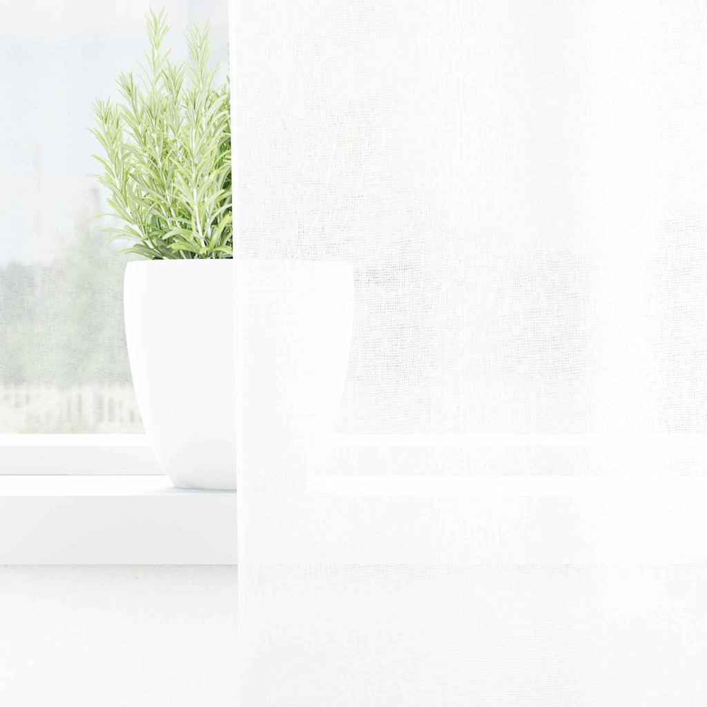 vidaXL Voile-Vorhang mit Vorhängen 2 pcs Weiß 225 x 140 cm Polyester