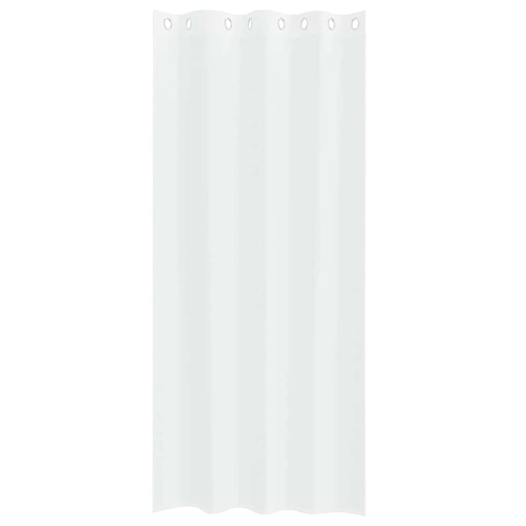 Voile-Vorhang mit Vorhängen 2 pcs Weiß 245 x 140 cm Polyester