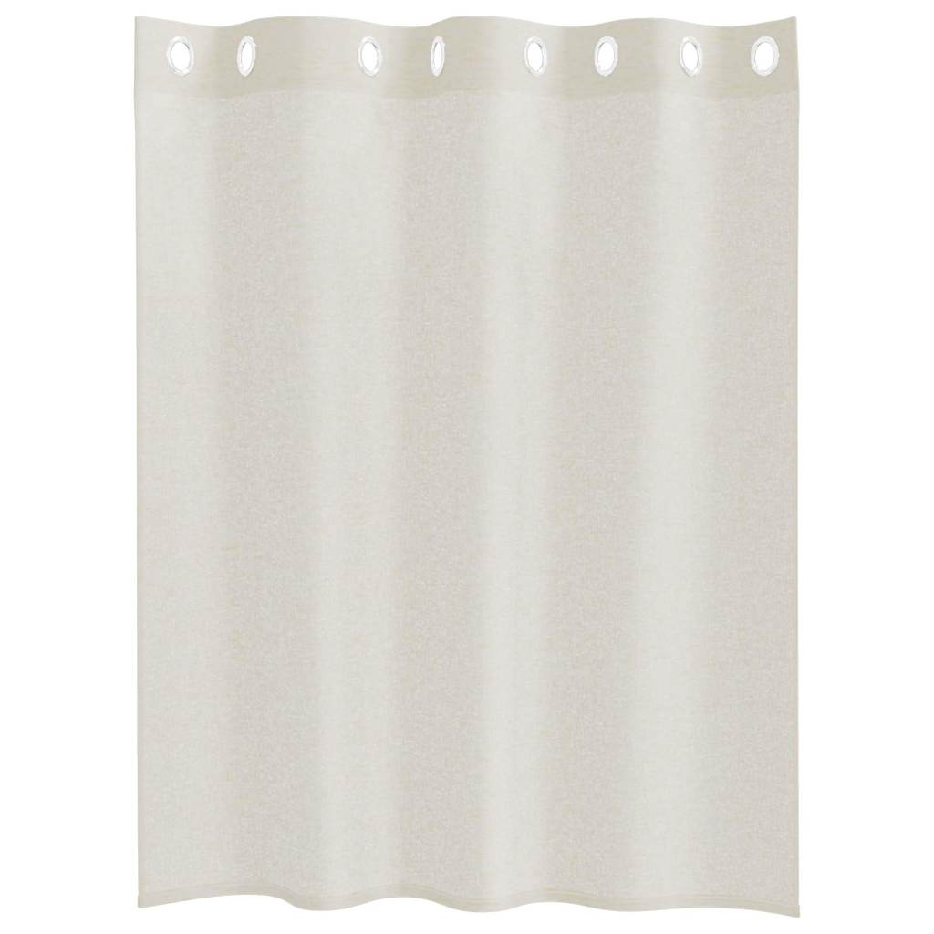 vidaXL Voile-Vorhang mit Vorhängen 2 pcs Creme 140 x 140 cm Polyester