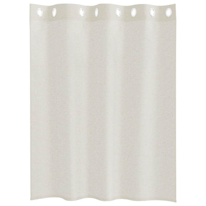 vidaXL Voile-Vorhang mit Vorhängen 2 pcs Creme 140 x 140 cm Polyester