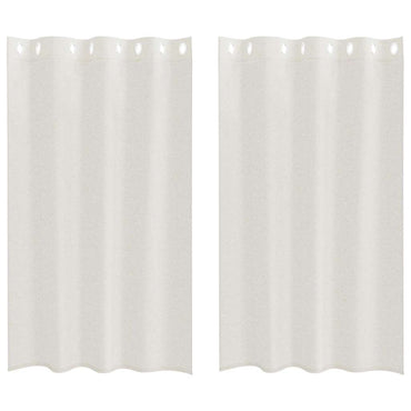 vidaXL Voile-Vorhang mit Vorhängen 2 pcs Creme 175 x 140 cm Polyester