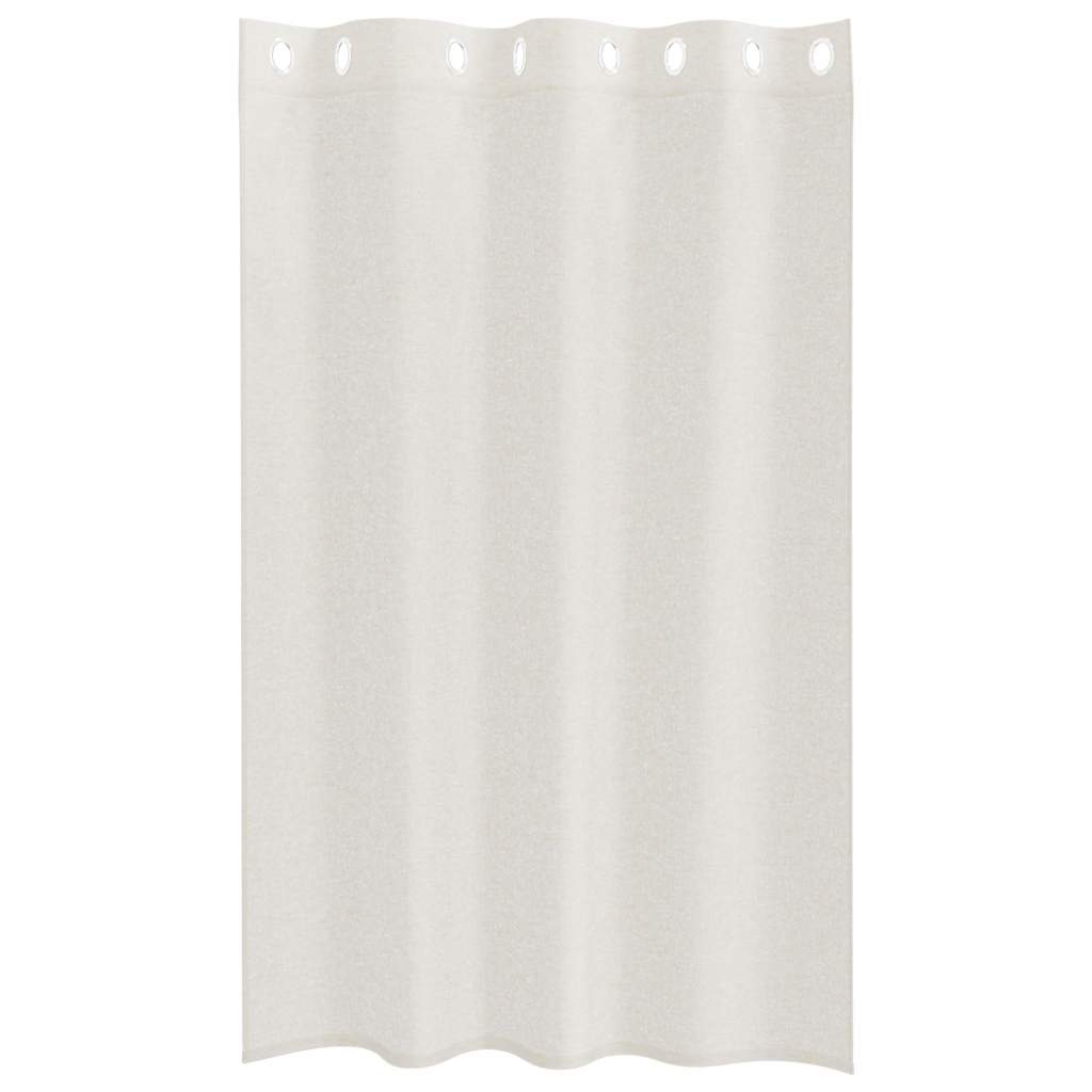 vidaXL Voile-Vorhang mit Vorhängen 2 pcs Creme 175 x 140 cm Polyester