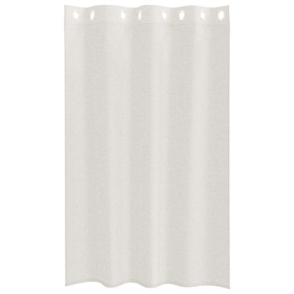 vidaXL Voile-Vorhang mit Vorhängen 2 pcs Creme 175 x 140 cm Polyester