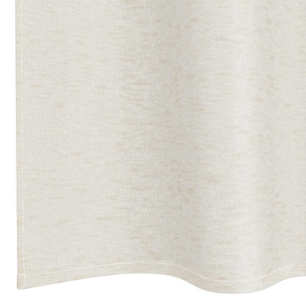 vidaXL Voile-Vorhang mit Vorhängen 2 pcs Creme 245 x 140 cm Polyester