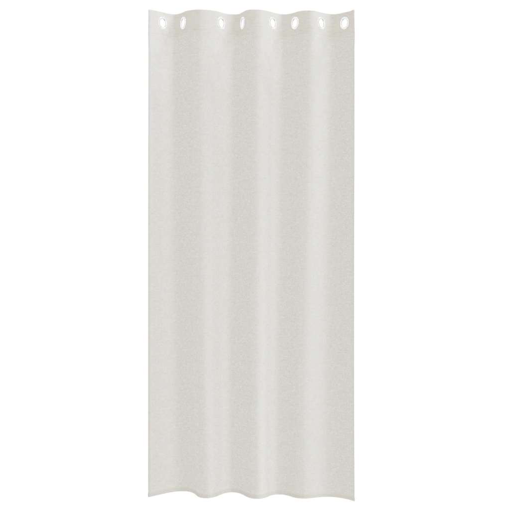 vidaXL Voile-Vorhang mit Vorhängen 2 pcs Creme 245 x 140 cm Polyester