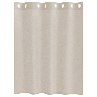 vidaXL Voile-Vorhang mit Vorhängen 2 pcs Sand 140 x 140 cm Polyester