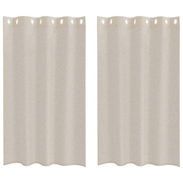 vidaXL Voile-Vorhang mit Vorhängen 2 pcs Sand 175 x 140 cm Polyester