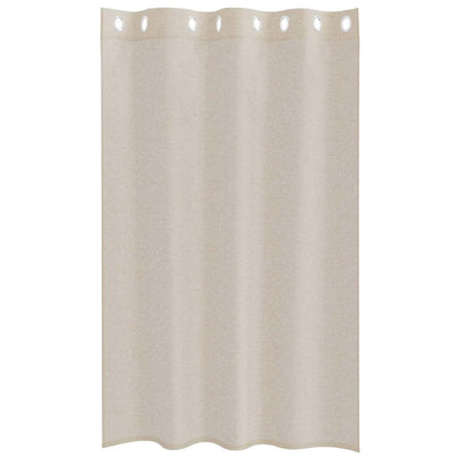 vidaXL Voile-Vorhang mit Vorhängen 2 pcs Sand 175 x 140 cm Polyester