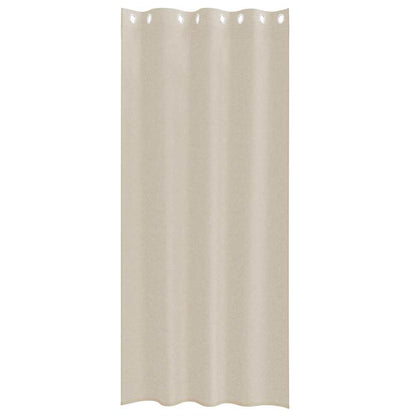 Voile-Vorhang mit Vorhängen 2 pcs Sand 225 x 140 cm Polyester