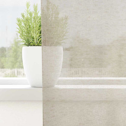vidaXL Voile-Vorhang mit Vorhängen 2 pcs Sand 245 x 140 cm Polyester