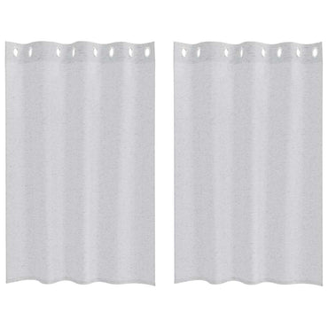 vidaXL Voile-Vorhang 2 pcs Hellgrau 140 x 140 cm Polyester