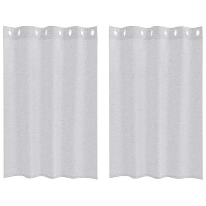 vidaXL Voile-Vorhang 2 pcs Hellgrau 140 x 140 cm Polyester