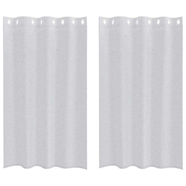vidaXL Voile-Vorhang 2 pcs Hellgrau 175 x 140 cm Polyester