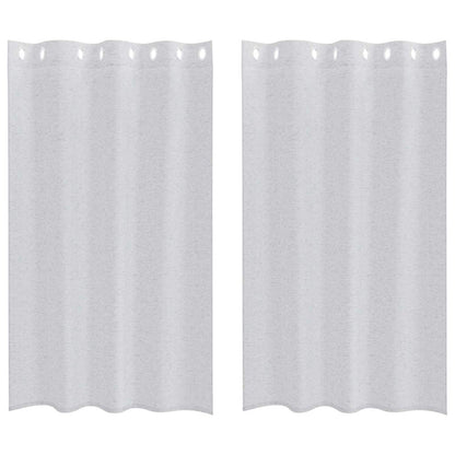 vidaXL Voile-Vorhang 2 pcs Hellgrau 175 x 140 cm Polyester