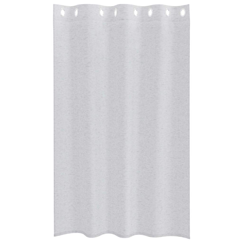 vidaXL Voile-Vorhang 2 pcs Hellgrau 175 x 140 cm Polyester