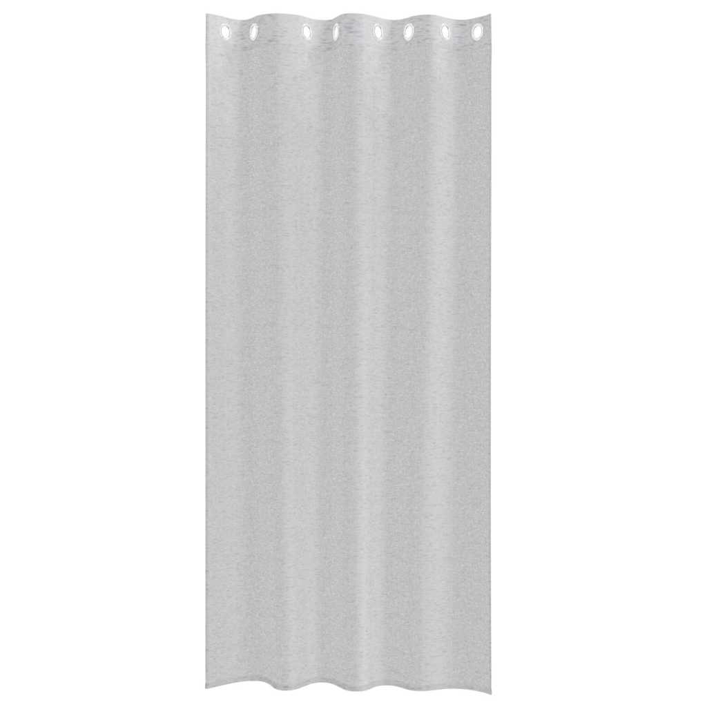 vidaXL Voile-Vorhang 2 pcs Hellgrau 260 x 140 cm Polyester