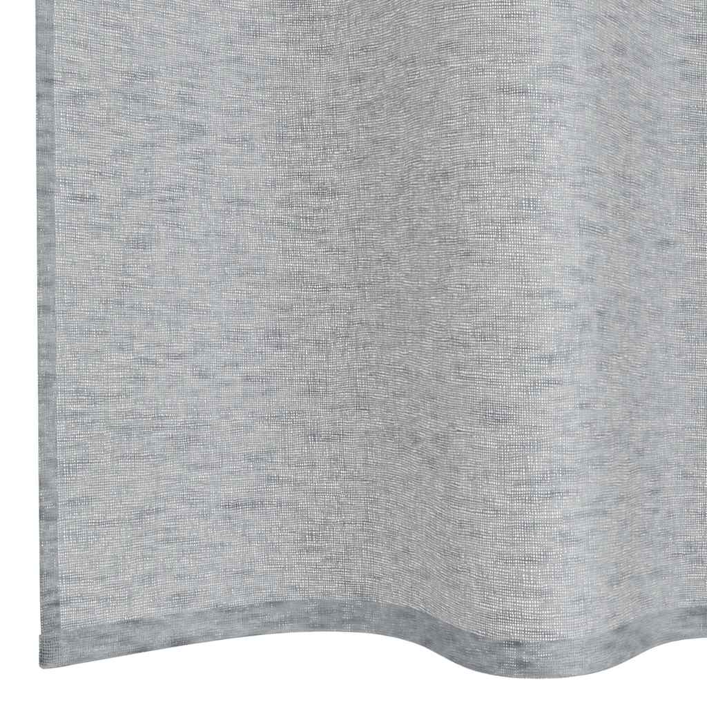 vidaXL Voile-Vorhang 2 pcs Dunkelgrau 140 x 140 cm Polyester