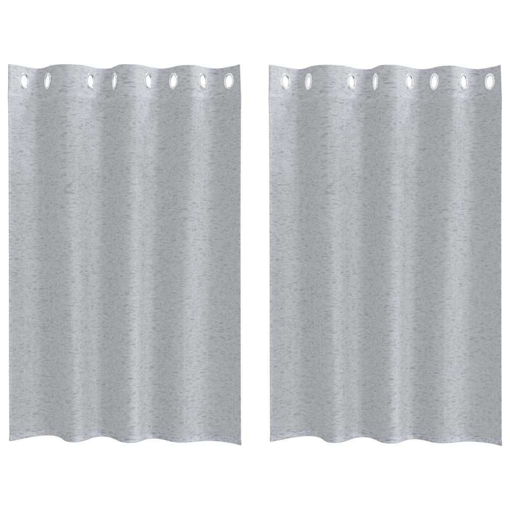 vidaXL Voile-Vorhang 2 pcs Dunkelgrau 140 x 140 cm Polyester