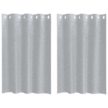 vidaXL Voile-Vorhang 2 pcs Dunkelgrau 140 x 140 cm Polyester