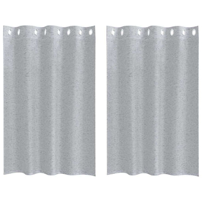vidaXL Voile-Vorhang 2 pcs Dunkelgrau 140 x 140 cm Polyester