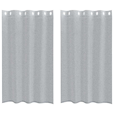 vidaXL Voile-Vorhang 2 pcs Dunkelgrau 175 x 140 cm Polyester
