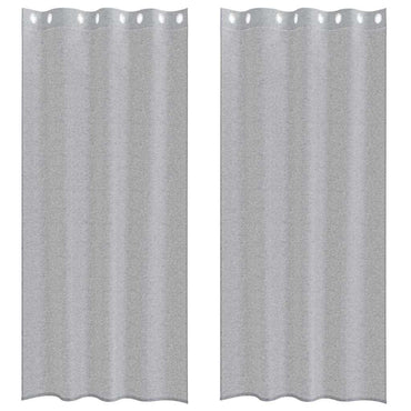 vidaXL Voile-Vorhang 2 pcs Dunkelgrau 245 x 140 cm Polyester