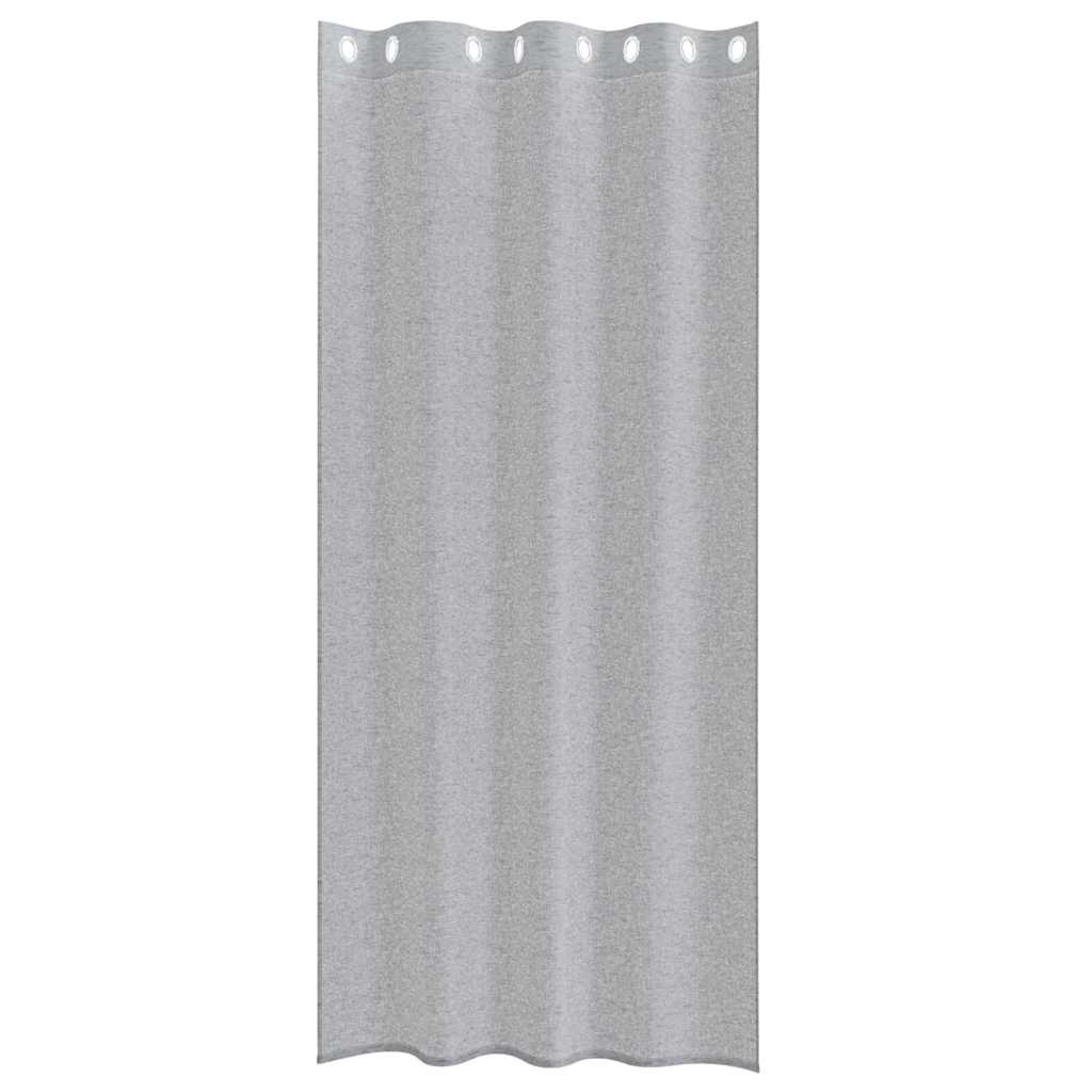 vidaXL Voile-Vorhang 2 pcs Dunkelgrau 260 x 140 cm Polyester