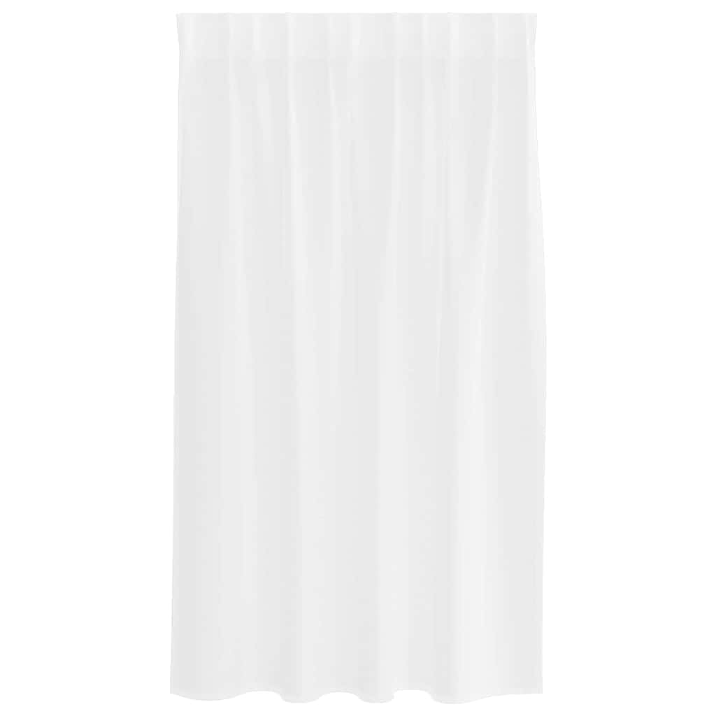 vidaXL Voile-Vorhang mit Vorhängen 2 pcs Weiß 140 x 140 cm Polyester
