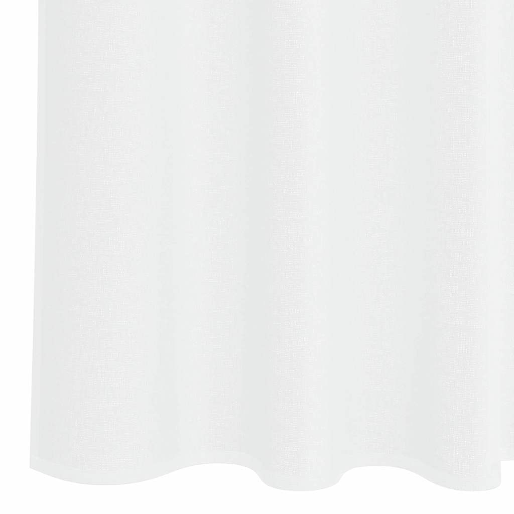 vidaXL Voile-Vorhang mit Vorhängen 2 pcs Weiß 175 x 140 cm Polyester