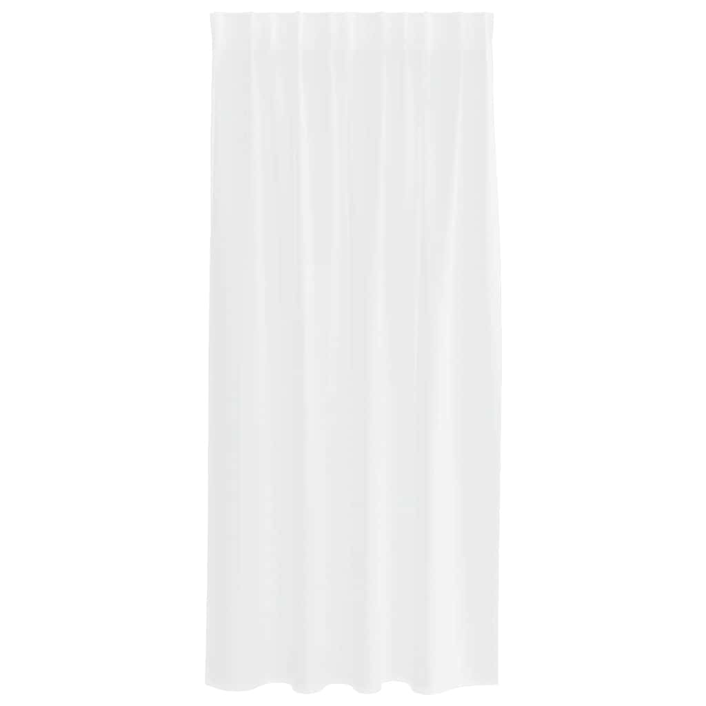 vidaXL Voile-Vorhang mit Vorhängen 2 pcs Weiß 175 x 140 cm Polyester