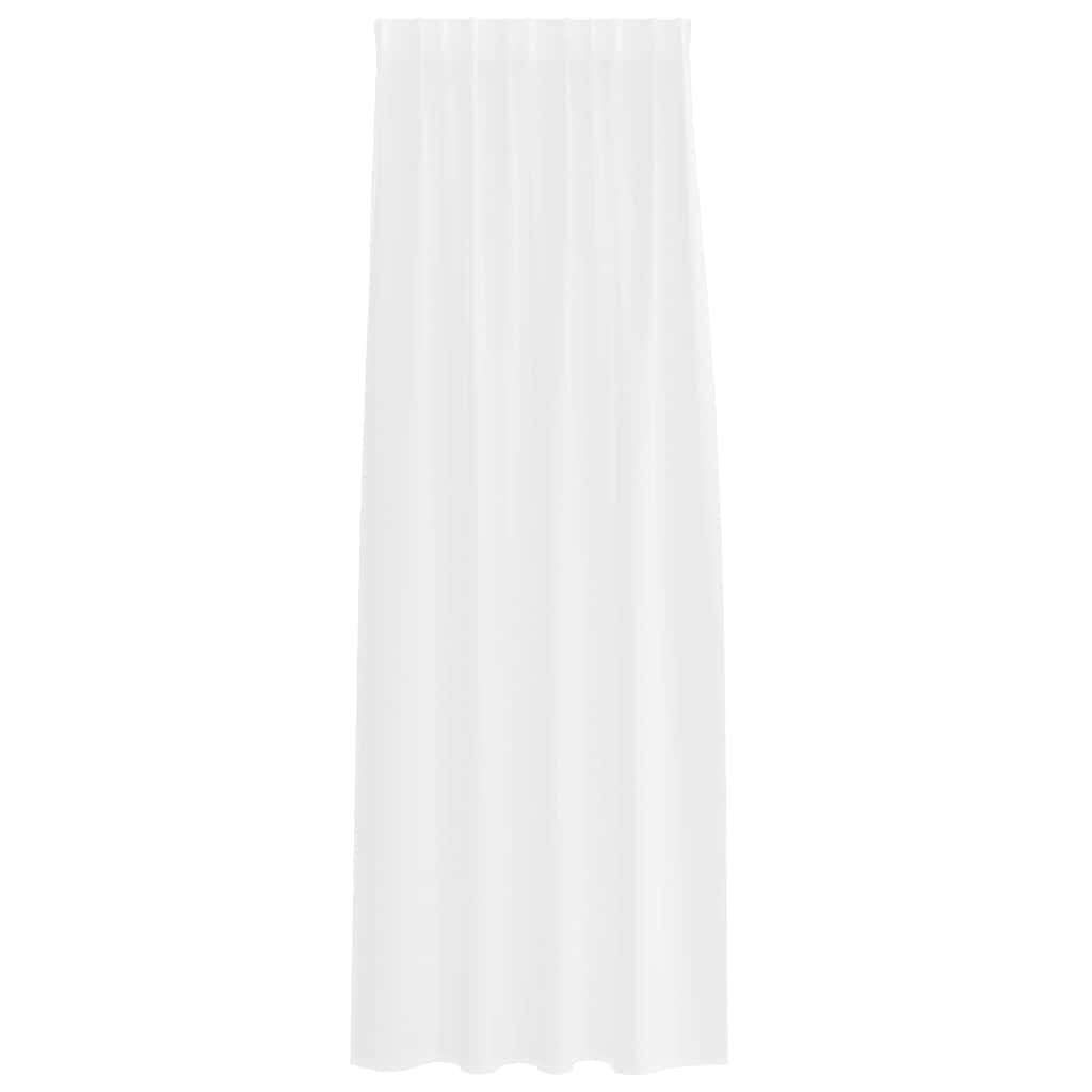 vidaXL Voile-Vorhang mit Vorhängen 2 pcs Weiß 225 x 140 cm Polyester