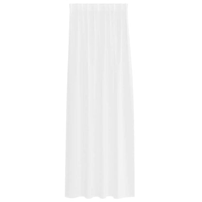 vidaXL Voile-Vorhang mit Vorhängen 2 pcs Weiß 260 x 140 cm Polyester