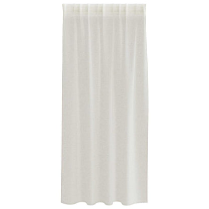 Voile-Vorhang mit Vorhängen 2 pcs Creme 175 x 140 cm Polyester