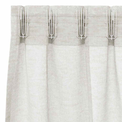 vidaXL Voile-Vorhang mit Vorhängen 2 pcs Creme 225 x 140 cm Polyester