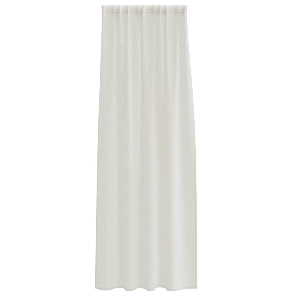Voile-Vorhang mit Vorhängen 2 pcs Creme 245 x 140 cm Polyester