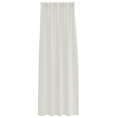 vidaXL Voile-Vorhang mit Vorhängen 2 pcs Creme 260 x 140 cm Polyester