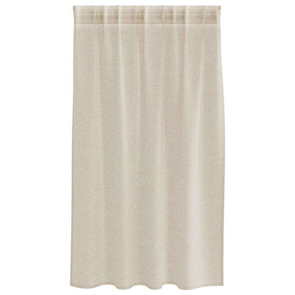 vidaXL Voile-Vorhang mit Vorhängen 2 pcs Sand 140 x 140 cm Polyester