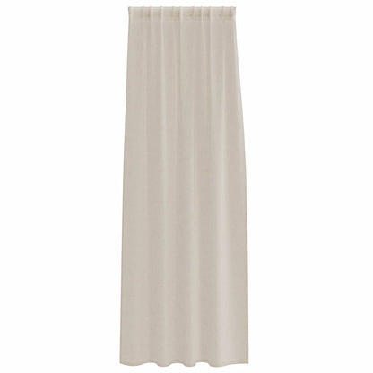 Voile-Vorhang mit Vorhängen 2 pcs Sand 260 x 140 cm Polyester