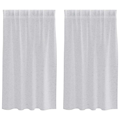 vidaXL Voile-Vorhang 2 pcs Hellgrau 140 x 140 cm Polyester