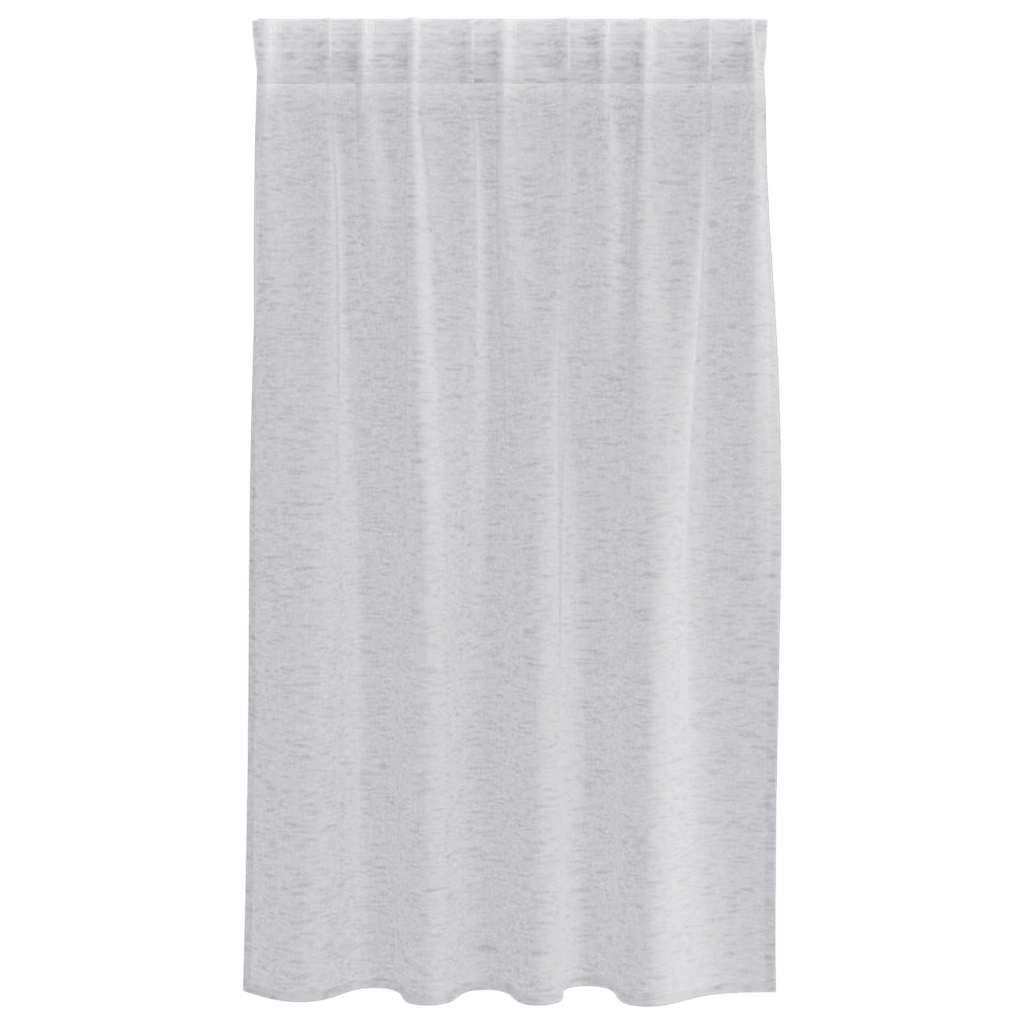 vidaXL Voile-Vorhang 2 pcs Hellgrau 140 x 140 cm Polyester