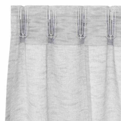 vidaXL Voile-Vorhang 2 pcs Hellgrau 225 x 140 cm Polyester