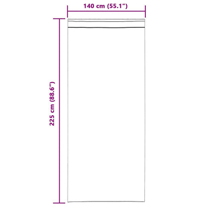 vidaXL Voile-Vorhang 2 pcs Hellgrau 225 x 140 cm Polyester