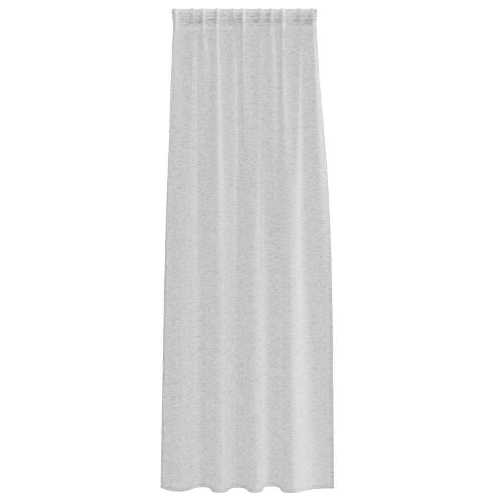 vidaXL Voile-Vorhang 2 pcs Hellgrau 260 x 140 cm Polyester