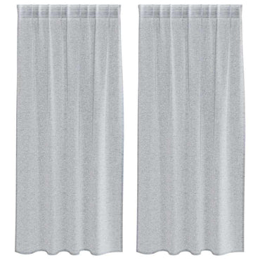vidaXL Voile-Vorhang 2 pcs Dunkelgrau 175 x 140 cm Polyester