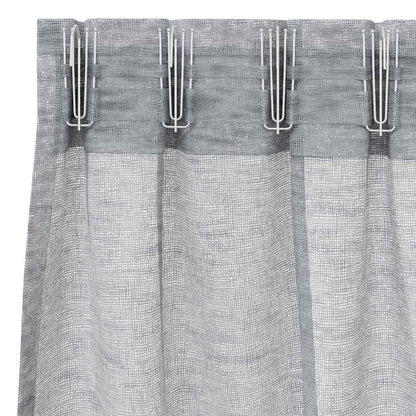 vidaXL Voile-Vorhang 2 pcs Dunkelgrau 245 x 140 cm Polyester