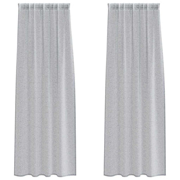 vidaXL Voile-Vorhang 2 pcs Dunkelgrau 245 x 140 cm Polyester