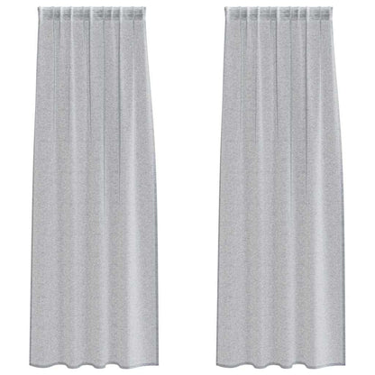 Voile-Vorhang 2 pcs Dunkelgrau 260 x 140 cm Polyester