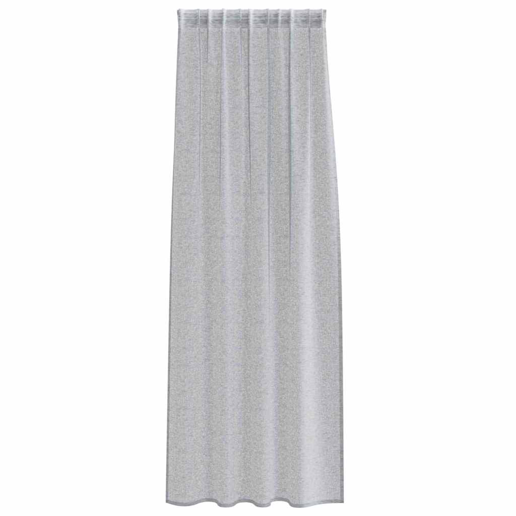 Voile-Vorhang 2 pcs Dunkelgrau 260 x 140 cm Polyester